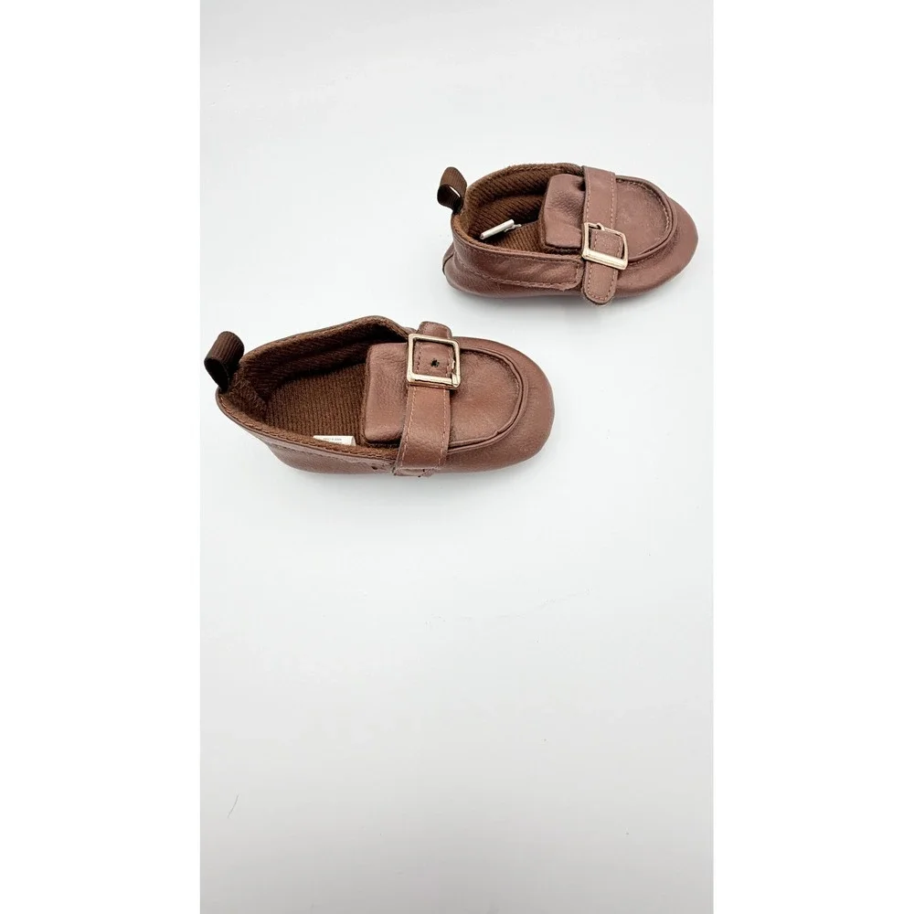 Stride‎ Rite Gray Sneakers and First Steps Brown Loafers Infant Boy Shoes BUNDLE